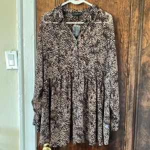 Lane Bryant animal print blouse size 18/20.